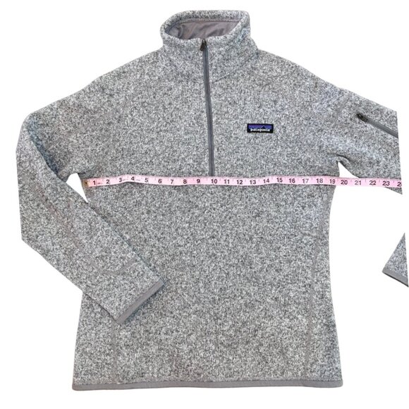 Patagonia Better Sweater 1/4 Quarter Zip Fleece Jacket Grey Women's Size Medium - Picture 11 of 12